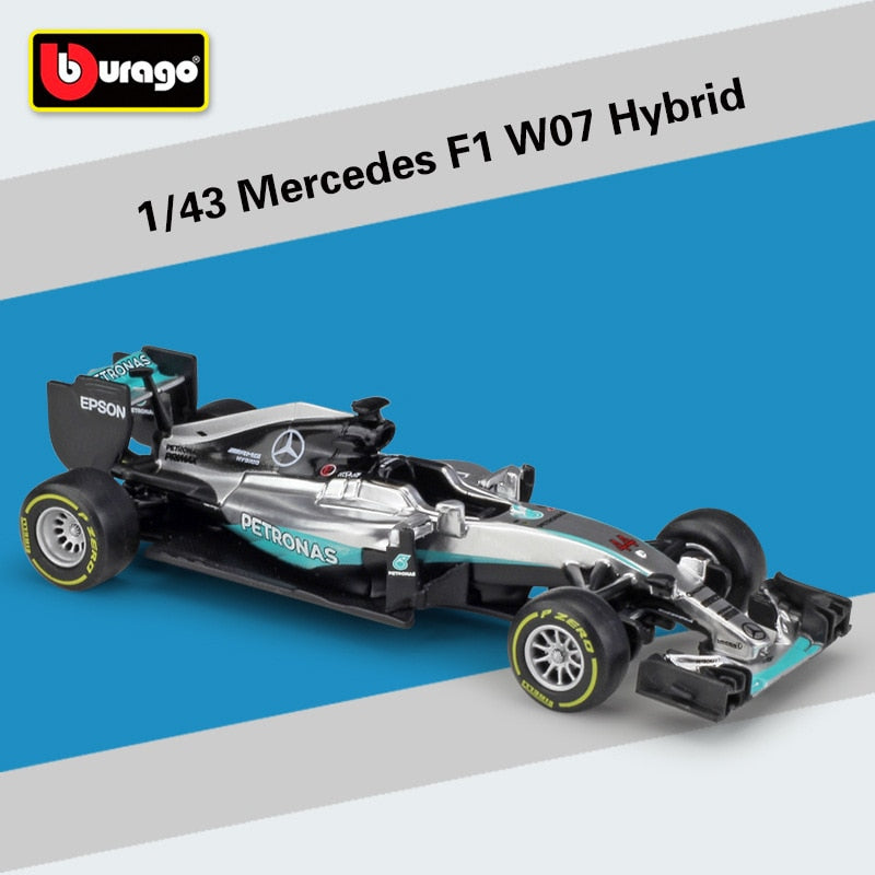 Bburago 1:43 Mercedes-Benz Team Lewis Hamilton W10-44 SF90 RB F1 Rennformelauto Statische Simulation Modellauto aus Druckgusslegierung