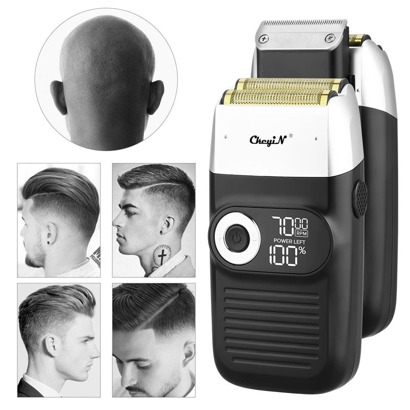 Ckeyin 3 en 1 Juego de maquinilla eléctrica para cortar el pelo de la nariz, cortadora profesional de pelo de barbero, máquina de afeitar de barba para hombres, afeitadora de afeitar