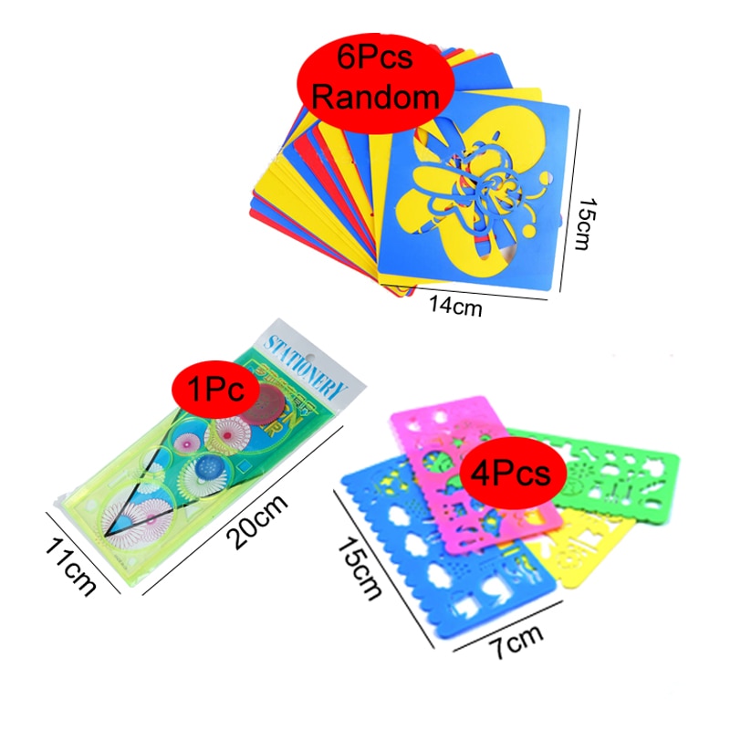 Magic Color Rainbow Scratch Art Paper Card Set mit Graffiti-Schablone für Zeichenstift DIY Art Painting Toy für Kinder GYH