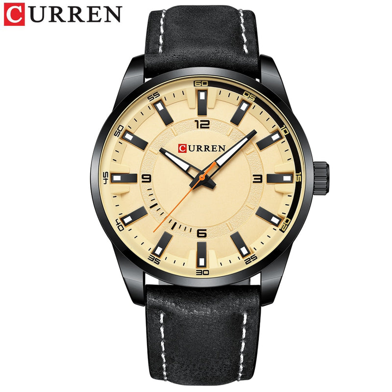 CURREN Top-Marke Mode Uhr für Männer Casual Leder Quarz Writwatches Bunte wasserdichte Uhren Relogio Masculino