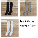 6PCS=3Pairs Men's Winter Compression Stocking Warm Hot Knee High Long Leg Terry Socks Cotton Thicken Cover Calf Socks Size 38-44