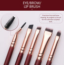 BEILI-Juego de brochas de maquillaje, 25 uds., sin logotipo, base de pelo sintético de cabra, polvo, sombra de ojos, brochas de maquillaje profesional para cejas