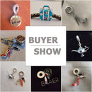 BISAER 925 Sterling Silver High Heels Shoes&Lipstick Charms Beads Wine Glass Pendant Fit Elegant Women DIY Bracelet Fine Jewelry