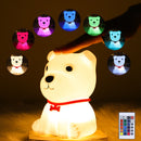 Luces LED de noche, bonita lámpara para perro, Sensor táctil, Control remoto, RGB, lámparas USB para niños y bebés, lámpara de dormitorio, mesa, habitación, juguete, decoración de cabecera
