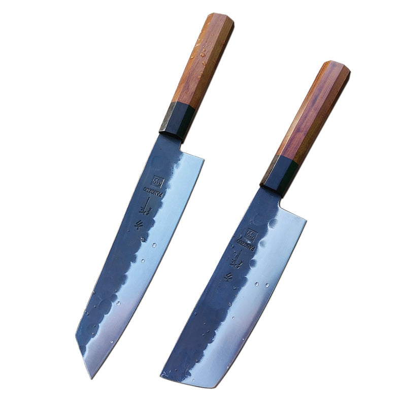 Cuchillos de cocina japoneses FANGZUO, cuchillo de acero inoxidable de alto carbono forjado, cuchillo de cocina afilado Santoku, herramienta para cortar cuchillos de utilidad