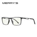 MERRYS DESIGN Männer Anti Blue Ray Lichtblockierende Brille UV400 Brille für Computer Aluminiumbeine mit Silikonbügel S2270