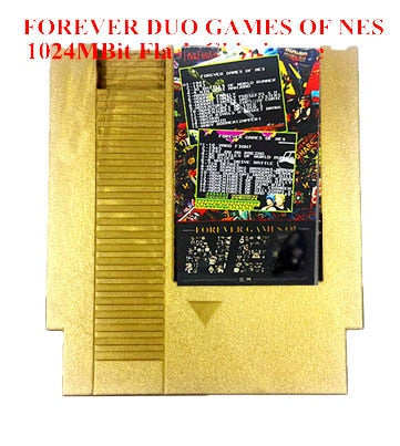 FOREVER DUO GAMES OF NES 852 in 1 (405+447) Game Cartridge für NES/FC Console, insgesamt 852 Spiele 1024 MBit Flash Chip im Einsatz