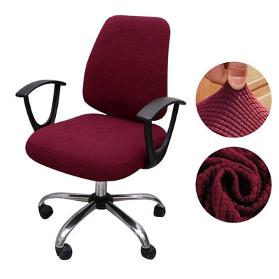 Thicken Solid Office Computer Chair Cover Spandex Split Seat Cover Universal Office Anti-dust Armchair Cover