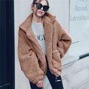 Herbst Winterjacke weibliche Mäntel 2022 neue Mode koreanische Reißverschluss Teddyfell Frauen Mantel weibliche Freizeitjacken Frau Pusheen