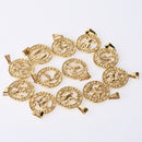 Jeroot, ventas al por mayor, colgante de acero inoxidable con 12 horóscopos, joyería con signo del zodiaco, collar con 12 constelaciones