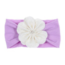 Nishine Weiches Stretch-Satin-Rosen-Blumen-Baby-Stirnband, Neugeborene, Knoten, breite Nylon-Kopftücher, Turban, Mädchen, Kopfbedeckung, Kinder-Foto-Requisiten