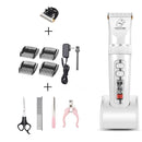 Baorun Haarschneidemaschine Tierhaarschneider Welpenpflege Elektrorasierer Set Katzenzubehör Keramikklinge Kabelloses Ladezubehör