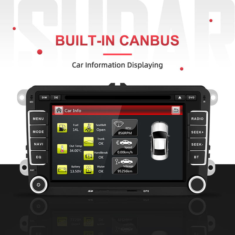 Isudar Car Multimedia player 2 Din Car DVD For VW/Volkswagen/Golf/Polo/Tiguan/Passat/b7/b6/SEAT/leon/Skoda/Octavia Radio GPS DAB