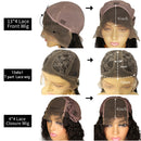 Afro Kinky Curly Lace Front Echthaarperücken für Frauen Vorgezupfte Brasilianische Kinky Curly Lace Closure Perücken 180 Dichte Remy Hair