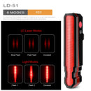 Fahrrad wasserdichtes Rücklicht Reitrücklicht LED USB wiederaufladbares Mountainbike Fahrradlicht Rücklicht Helmlicht Multi-Mode