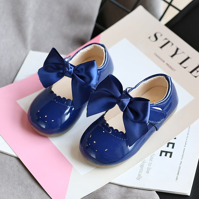 ULKNN Baby Girls Cute Bow Multi-Purpose Shoes 2021 New Korean Version Princess Shoes-Style Leather Dance Shoes