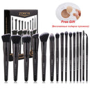 Zoreya Marke Make-up-Pinsel-Set mit weichen synthetischen Borsten, Augen-Make-up-Werkzeug Cruelty Black Blending Crease Foundation Brushes Box Gift