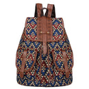 New style backpack retro pattern canvas female bag fashion travel drawstring backpack multifunctional student school bag