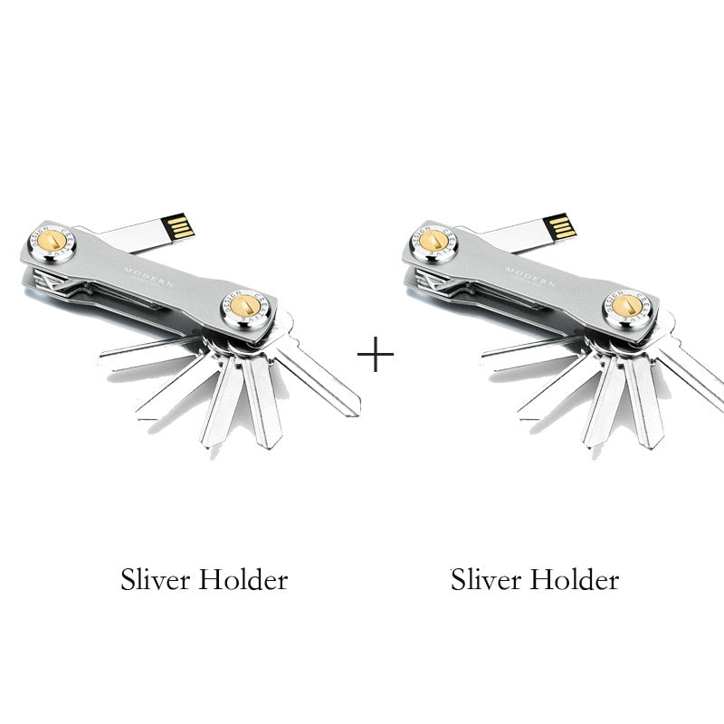 2022 Modern-Brand Aluminium Key Wallet DIY Schlüsselanhänger EDC Pocket Key Holder Key Organizer