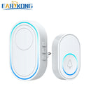 Intelligente drahtlose Türklingel Startseite Willkommen Türklingel Wasserdicht 300 m Remote Smart Door Bell Chime EU UK US Plug Optional