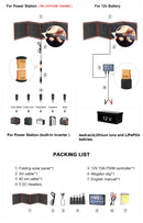 DOKIO 150W Tragbares Solarpanel 12V Solarbatterie Für Haus/Auto/Boot Faltbares Solarpanel 150W Monokristallin