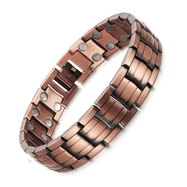 Oktrendy Pure Copper Magnetic Pain Relief Bracelet For Men Therapy Magnets Bangle Link Chain Women Health Care Jewelry Wholesale