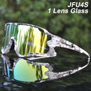 ACEXPNM Polarisierte Mountainbike Fahrradbrille Outdoor Sports Fahrradbrille UV400 4 Linsen Fahrradbrille Herren Damen Sonnenbrille