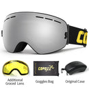 COPOZZ Marke Professionelle Skibrille Doppelschichten Objektiv Anti-Fog UV400 Große Skibrille Skifahren Snowboard Männer Frauen Schneebrille