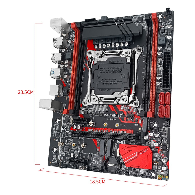 MACHINIST X99 Motherboard Combo LGA 2011-3 Set Kit mit Xeon E5 2670 V3 CPU Prozessor und 16 GB DDR4 RAM Speicher NVME M.2 x99 RS9