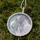 D&amp;Z New 3D Custom Photo Pendant Big Size Solid Back 4mm Breite Stones Side Hip Hop Schmuck Personalisierte Kubikzirkon Ketten Geschenk