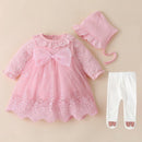 Baby Taufkleid 2022 Bogen Neugeborenes Baby Mädchen Kleinkinder Kleider &amp; Kleidung Schneewittchen Babykleid 1 Jahr alt Geburtstagskind Kleid