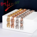 TOPGRILLZ nueva pulsera bizantina de 13mm de alta calidad Iced Out Micro Pave Cubic Zirconia Hip Hop joyería personalizada para regalo