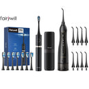 Irrigador Oral portátil Fairywill de 300ml, irrigador de chorro de agua Dental recargable por USB, limpiador de dientes Dental, 3 modos