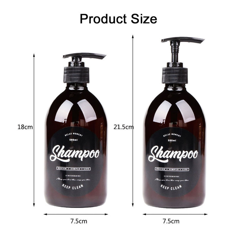 3-in-1-Set Badezimmer-Seifenspender 500 ml Shampoo-Körperwäsche Haarspülungsflasche Kunststoff-Aufbewahrungsflasche Druckpumpen-Unterflasche