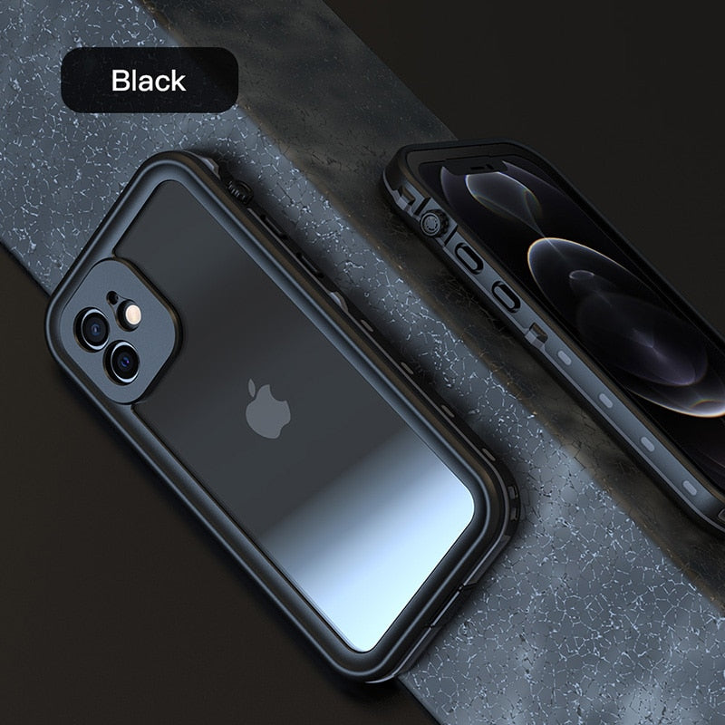 Funda impermeable IP68 Real para iPhone 13 12 Pro Max 12 Mini 11 Pro X 10 XR XS Max Clear Underwater Protect funda de teléfono a prueba de agua