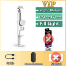 FANGTUOSI 2021 Neues drahtloses Selfie-Stick-Stativ Bluetooth faltbares Einbeinstativ mit LED-Licht-Fernauslöser für iPhone Großhandel