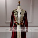 Bbonlinedress Dubai vestidos de noche apliques con cuentas musulmán vestido de graduación dos piezas caftán árabe vestidos formales vestido de fiesta