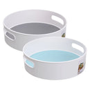 360 drehbares Tablett, Küchen-Aufbewahrungsbehälter für Gewürzgläser, Lebensmittel, Snack-Tablett, Badezimmer-Tablett, rutschfeste Snack-Trocken-Aufbewahrungsplatte