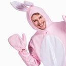 Rosa Kaninchen-Kostüm für Erwachsene, Halloween, Karneval, Ostern, Aufführung, Hase, Cosplay, Anziehanzug