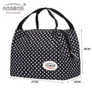Aosbos Fashion Portable Insulated Canvas Lunch Bag 2020 Thermal Food Picknick Lunch Bags für Damen Kinder Herren Cooler Lunch Box Bag