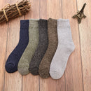 5 Paar verdicken Wollsocken Herren hochwertiges Handtuch warm halten Wintersocken Baumwolle Weihnachtsgeschenk Socken für Herren Thermogröße 38-45