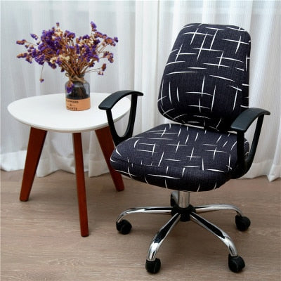 Office Stretch Chair Covers Anti-dirty Rotating Computer Seat Chair Cover Removable Slipcovers For Office Seat Chairs 2pcs/set