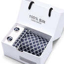 Joy Alice Hochzeit Männer Krawatten Geschenkbox Verpackung Männer Marke Luxus Krawatte Einstecktuch Seidenkrawatte Set Manschettenknöpfe Taschentuch