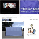 AAO 100 120 150 Zoll 16:9 Projektionsleinwand 3D HD Heimkinowand Matt Weiß YG620 Projektionsleinwand Tragbare Antiknitterleinwand
