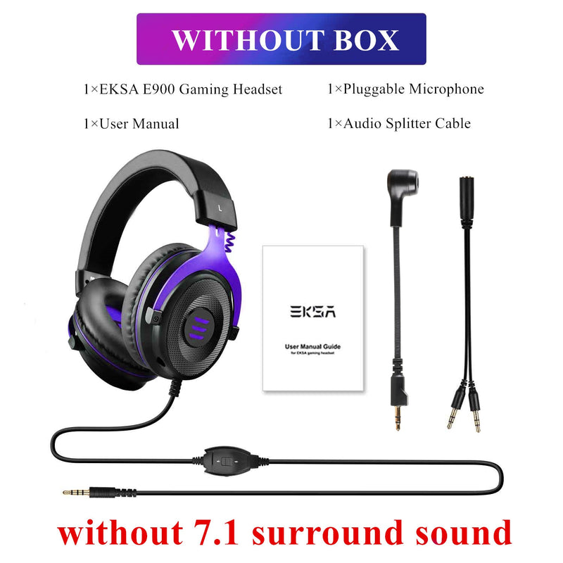 EKSA Gaming Headset Gamer E900/E900 Pro 7.1 Surround Auriculares para juegos con cable con micrófono para PC/PS4/PS5/Xbox one/Switch