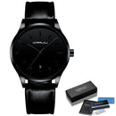 Mens Watches CRRJU Full Steel Casual Waterproof Watch for Man Leather Quartz Watch Men's Dress Calendar Watch Relogio Masculino