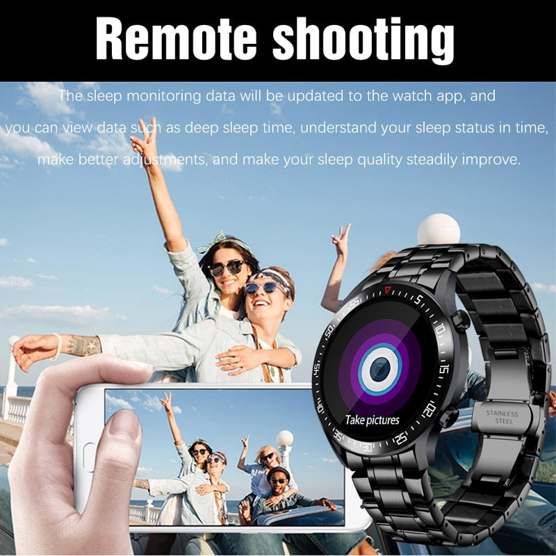 LIGE 2020 Neue Stahlband Digitaluhr Männer Sportuhren Elektronische LED Männliche Armbanduhr Für Männer Uhr Wasserdichte Bluetooth Stunde
