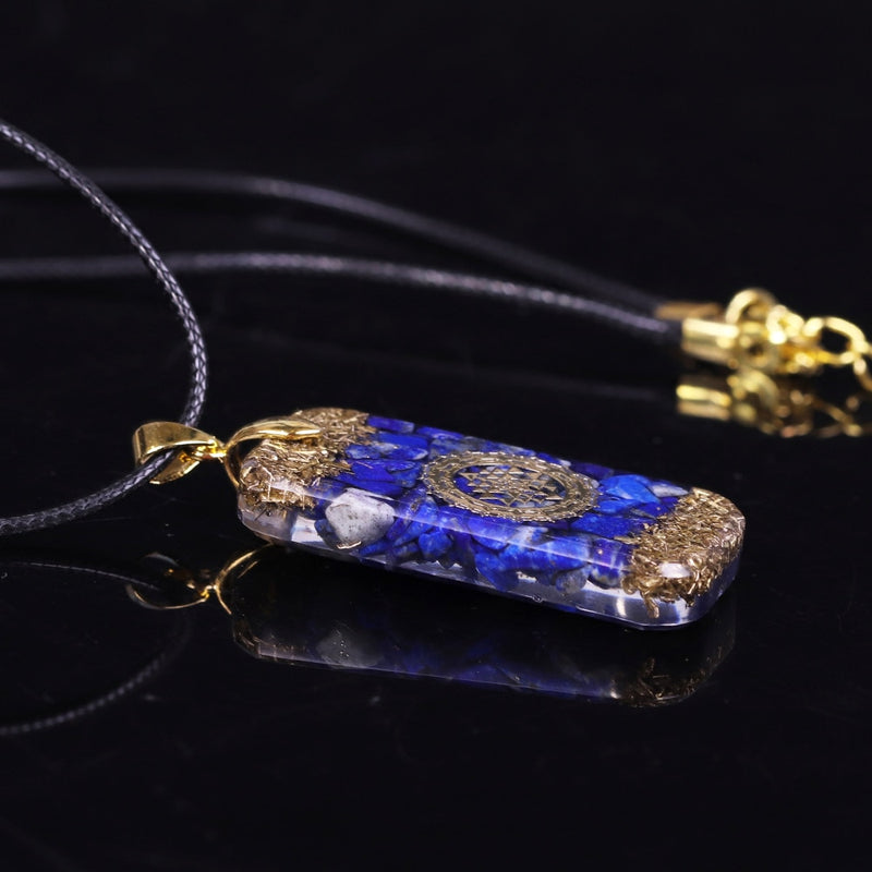 Lapis Lazuli Orgone Energy Pendant Natural Stones Necklace Reiki Crystal Pendant Healing Jewelry For Women