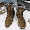 Super Warm Winter Men Snow Boots Outdoor Suede Leather Boots Men Winter Shoes Man High Mid-Calf Keep Warm Botas Hombre