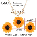SMJEL Cartoon Sonnenblume Ohrringe für Frauen Mode Große Sonne Blume Erklärung Ohrring Koreanische Ohrstecker Schmuck Beste Freundin Geschenke